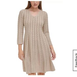Jessica Howard Beige Long Sleeve Dress